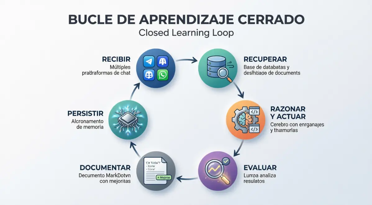 Bucle de Aprendizaje Cerrado para Agentes de IA